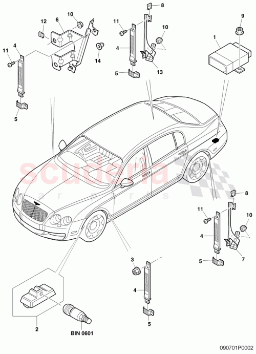Part Diagram for Bentley 3D0 907 536
