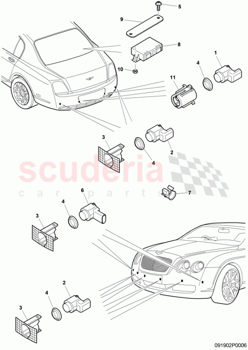 Part Diagram for Bentley 3W0907179