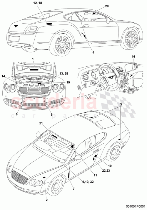 Part Diagram for Bentley 3W8 010 601 L