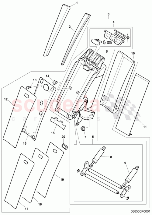 Part Diagram for Bentley 3W0886915