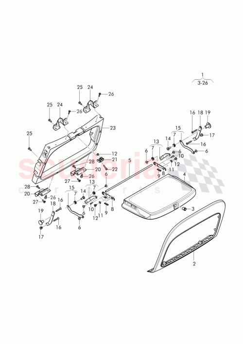 Part Diagram for Bentley 3Y5 882 939 B