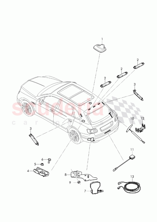 Part Diagram for Bentley 4M0 035 225