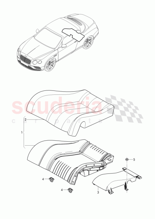 Part Diagram for Bentley 3W7 885 406 K