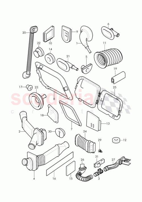 Part Diagram for Bentley 3W3 971 841 A