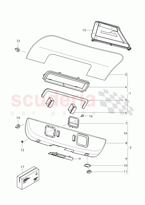 Part Diagram for Bentley 3Y0 868 505 B