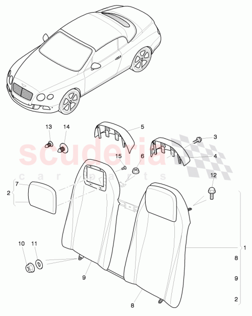 Part Diagram for Bentley 3W7885902