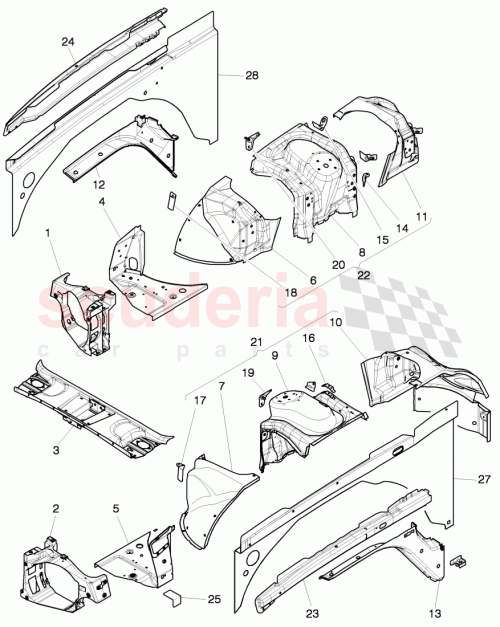 Part Diagram for Bentley 3Y0802511