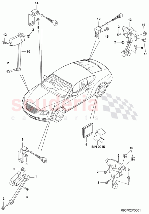 Part Diagram for Bentley 3W0907553E