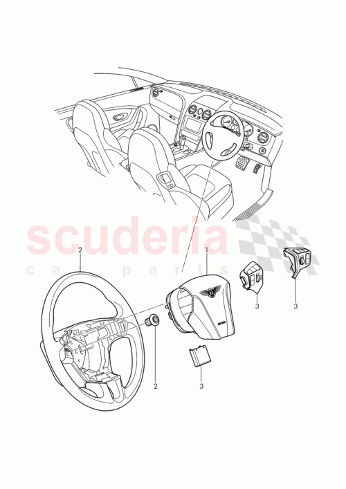 Part Diagram for Bentley 3W0 880 206 H