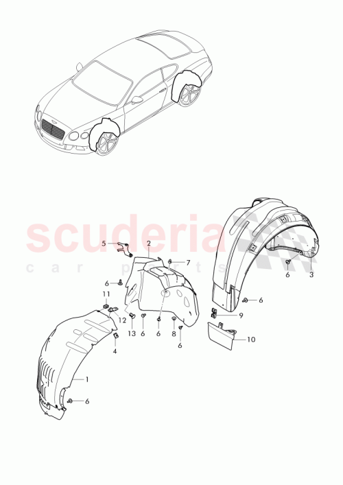 Part Diagram for Bentley 3W8810908A