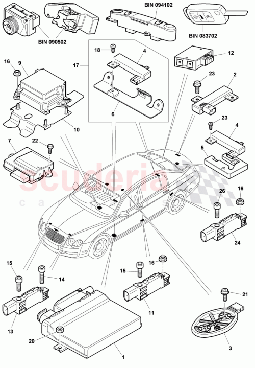 Part Diagram for Bentley 3D0909137GX000