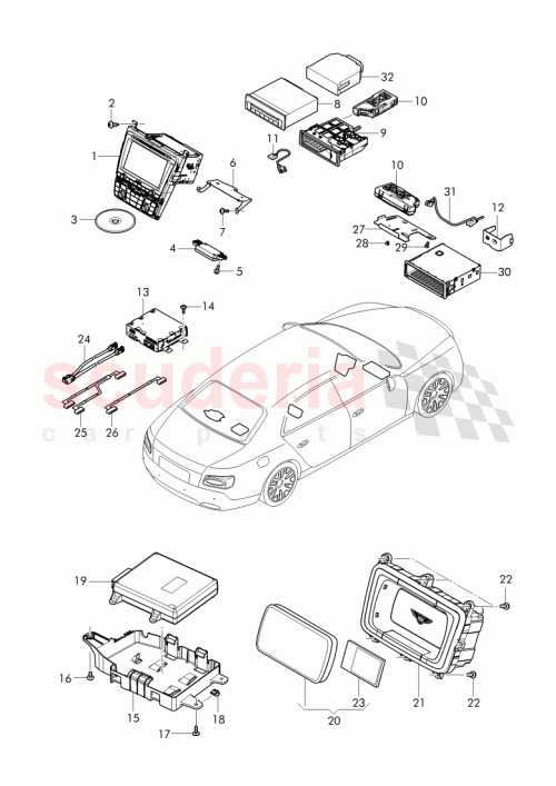 Part Diagram for Bentley 4W0 035 189