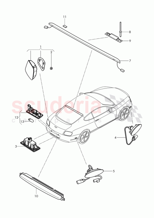 Part Diagram for Bentley 3W3 945 095 AG