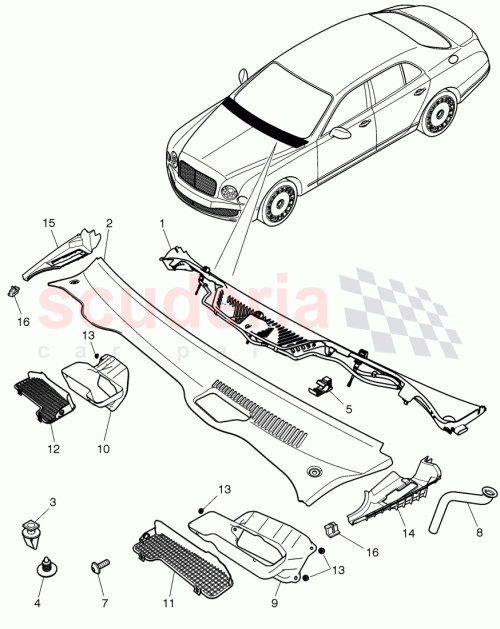 Part Diagram for Bentley 3Y1819415C