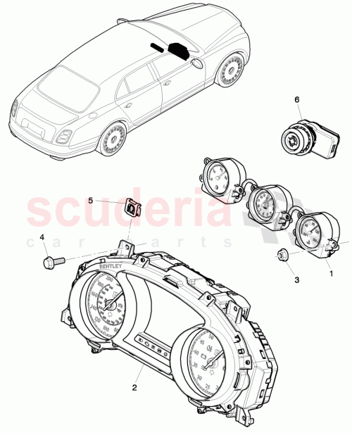 Part Diagram for Bentley 3Y0 919 527 M