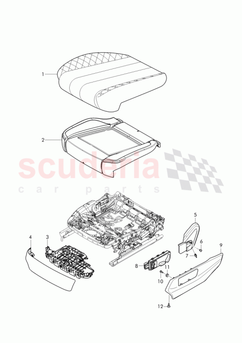 Part Diagram for Bentley 36A 883 085 A