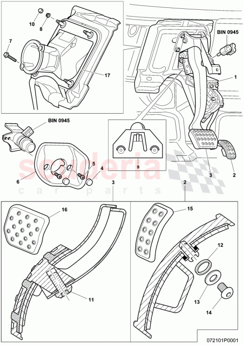 Part Diagram for Bentley 3W2723031P