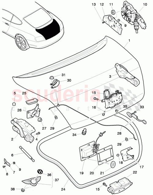 Part Diagram for Bentley 3W8 827 025 L