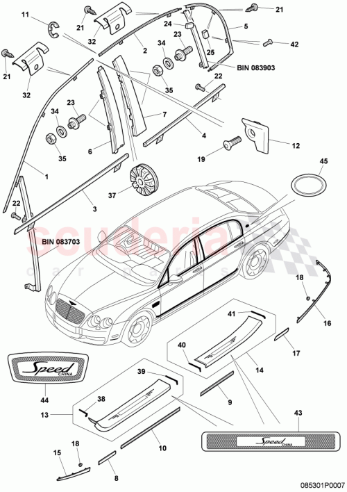 Part Diagram for Bentley 3W5853540F