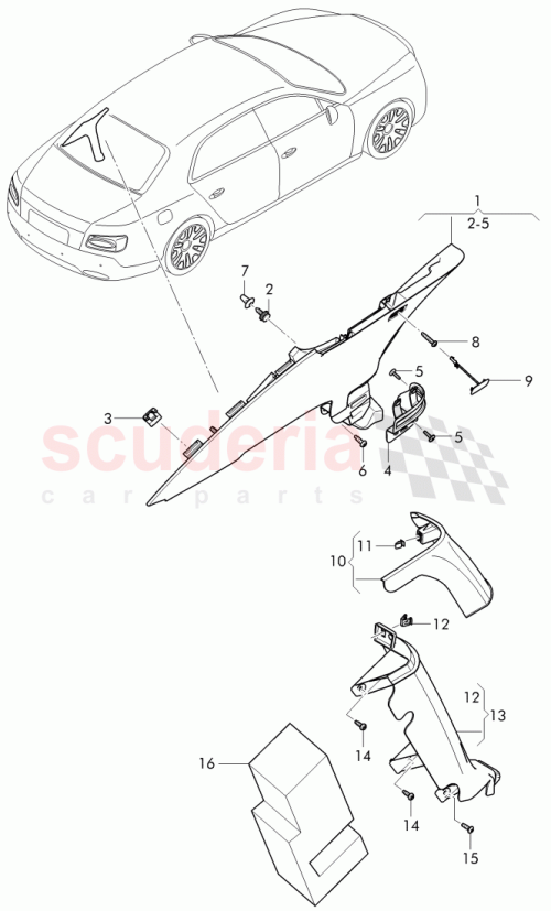 Part Diagram for Bentley 4W0 868 332 A