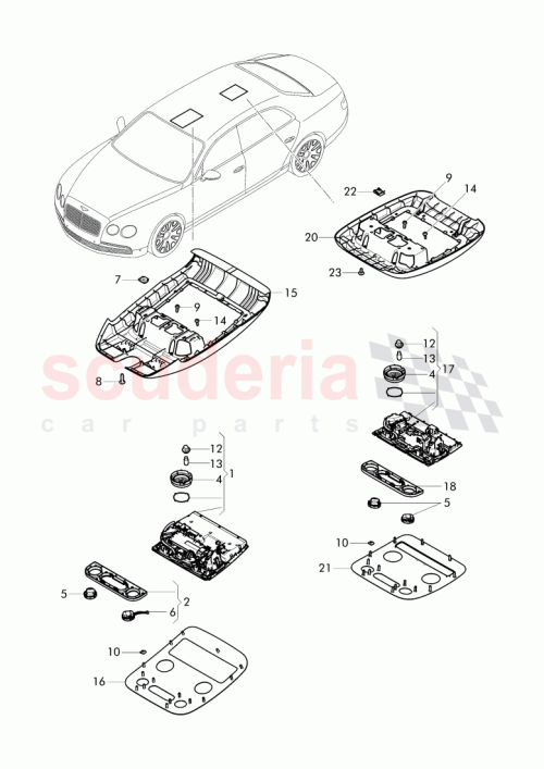 Part Diagram for Bentley 3W5 959 527 BF
