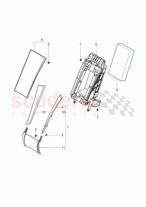 Part Diagram for Bentley 3W8 885 943 B