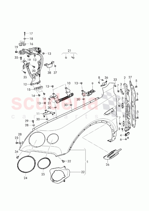 Part Diagram for Bentley 36A805337A