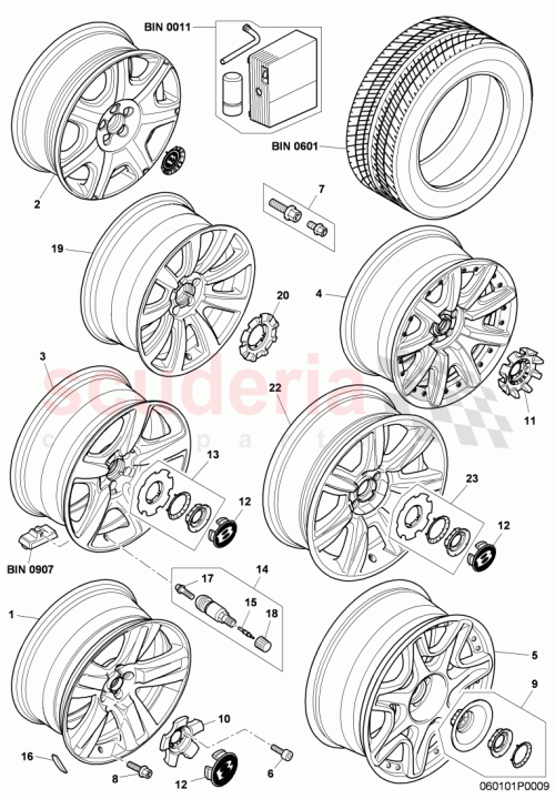 Part Diagram for Bentley 3W0601025AN