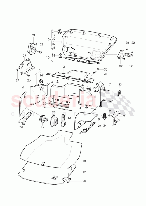 Part Diagram for Bentley 3W7 867 601 AD
