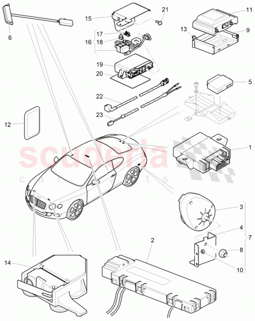 Part Diagram for Bentley 3W2 998 401 B