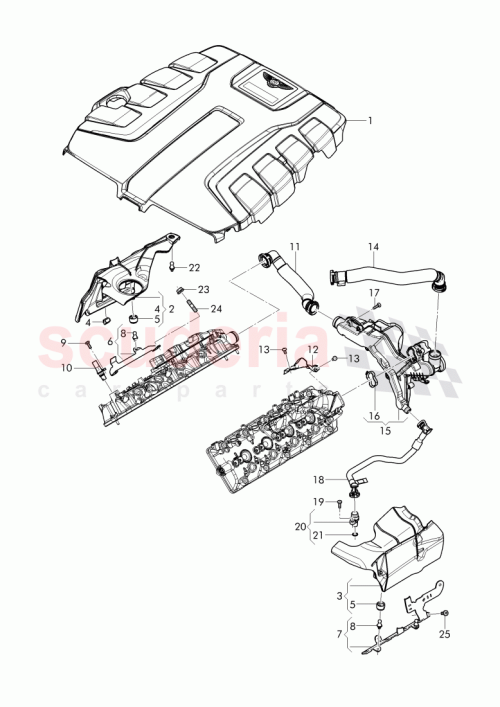 Part Diagram for Bentley 4M0 103 925 B