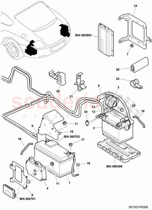 Part Diagram for Bentley 3W0907648J