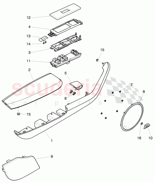Part Diagram for Bentley 3W3867071B