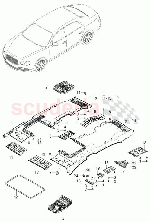 Part Diagram for Bentley 4W0 868 634