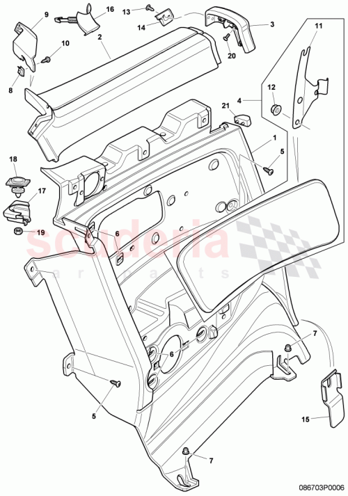 Part Diagram for Bentley 3W0867730B