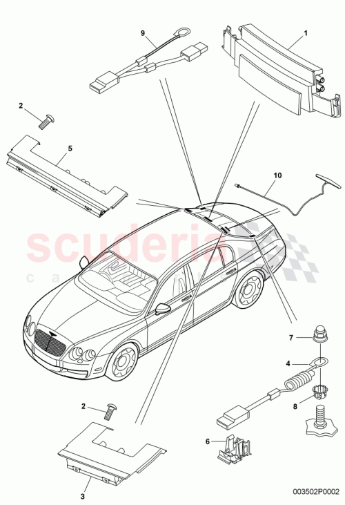 Part Diagram for Bentley 3W5 035 225 G