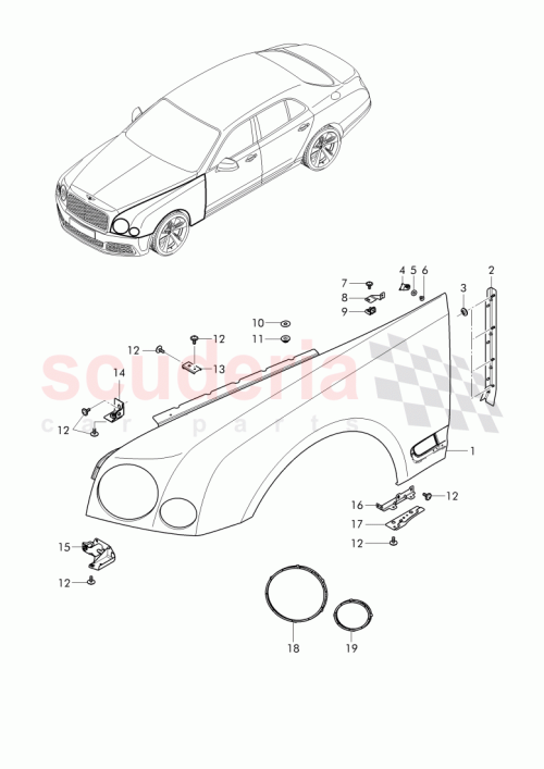 Part Diagram for Bentley 3Y0 821 287 A