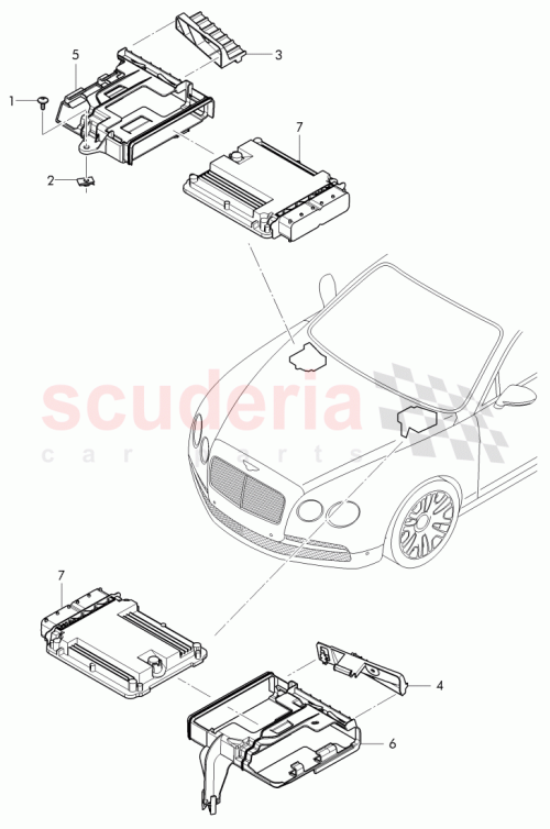 Part Diagram for Bentley 3W2 972 581