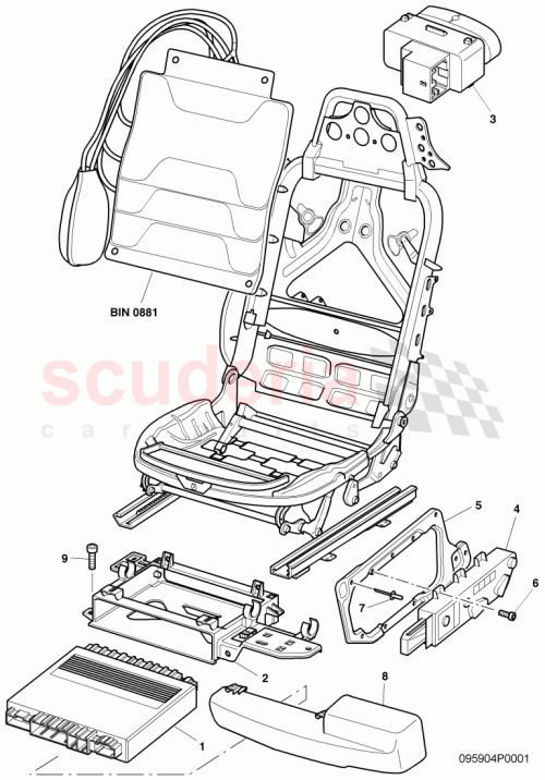 Part Diagram for Bentley 3W0959510B