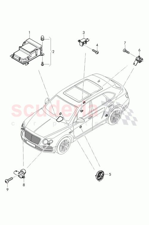 Part Diagram for Bentley 4M0 959 643