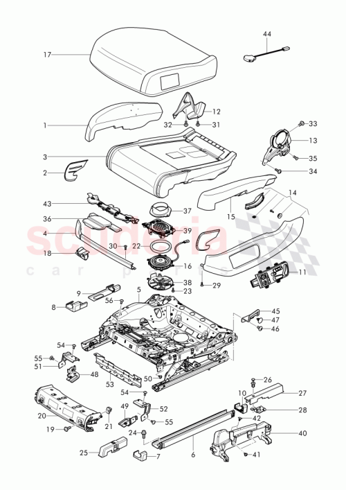 Part Diagram for Bentley 3W3 881 404 AD