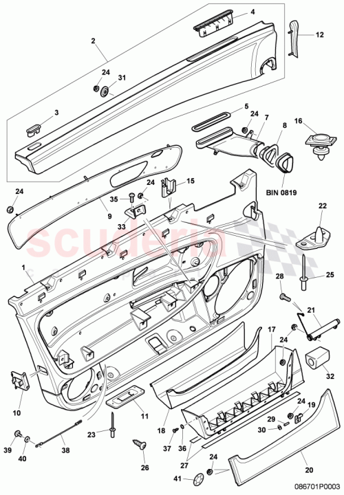 Part Diagram for Bentley 3W3867015J