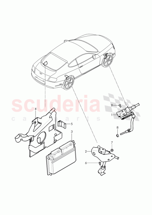 Part Diagram for Bentley 3W0907553H