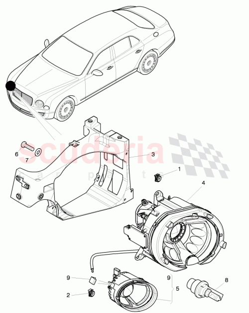 Part Diagram for Bentley 3Y2 941 016 H