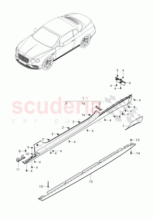 Part Diagram for Bentley 3W7898752AGRU