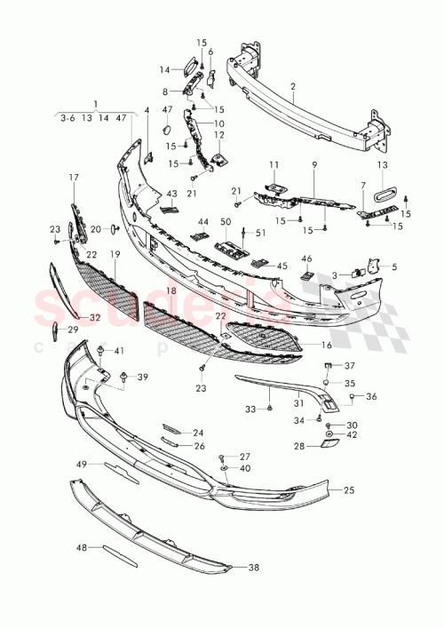 Part Diagram for Bentley 3W3 807 292 A