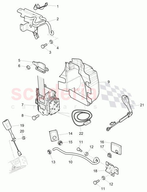 Part Diagram for Bentley 3W7857781A