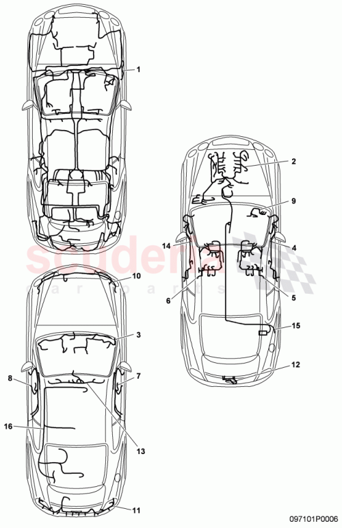Part Diagram for Bentley 3W7971712