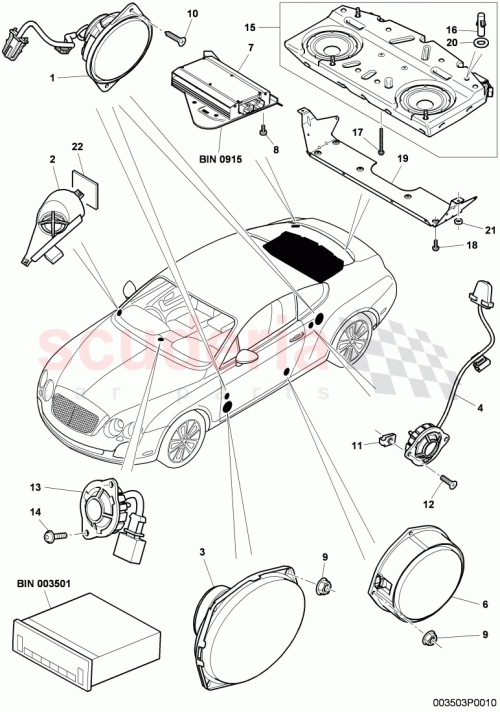 Part Diagram for Bentley 3W0035466L