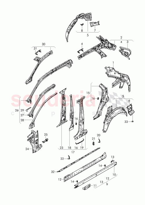 Part Diagram for Bentley 4M0809377M